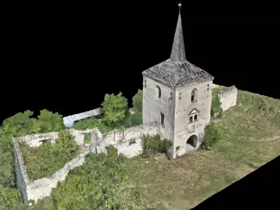 Detailed 3D Architectural Model -Drone-Captured 3D model