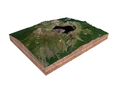 Lake Segara Anak Indonesia 3D model