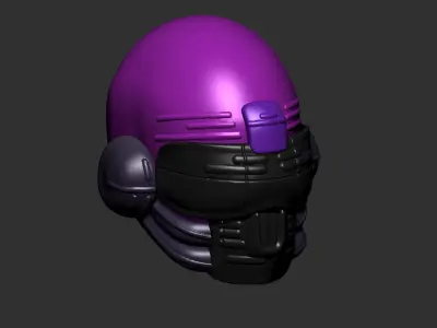 helmet high poly sculpt 3d printable 3D model 21