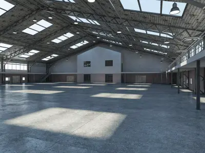 Warehouse interior and exterior 3d model 3D model