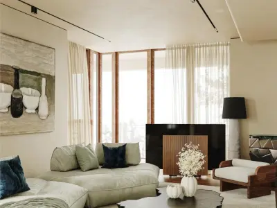 Cream style interiors that are trending right now 3D model