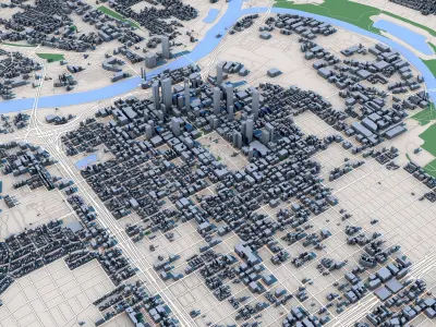 Sacramento City California 3D model