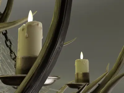 Pendant candlestick horns 3D model