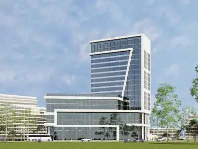 Office Building CM17 - Revit Project 3D model