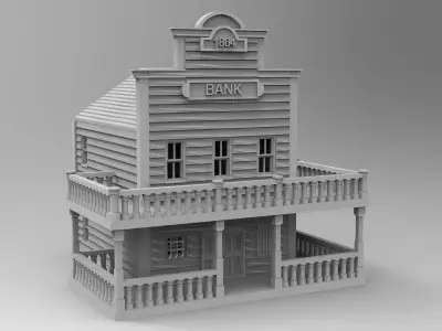 Alamo Bank - by WOW Buildings - 3D Printable STL 3D print model