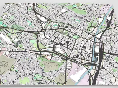 Cityscape Charleroi Belgium 3D model