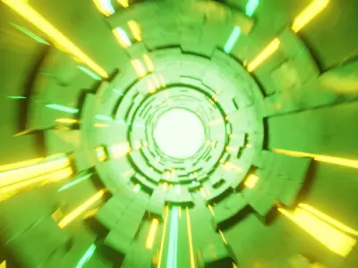 SciFi Tunnel TimeWarp Portal Package 3D model