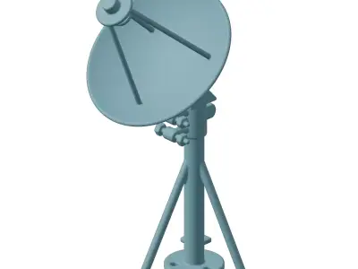 Plastic Premium Satellite Dish Toy 3D model