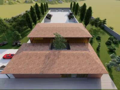 Casa Scene-villa-modern house 3D model