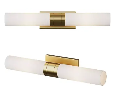  Cydney Vanity Light And Malika Opal Glass Bath Sconce 3D model