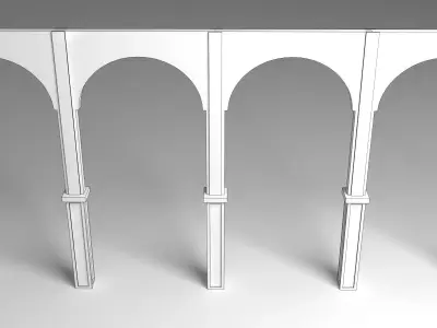 English arch wall panel 3D model