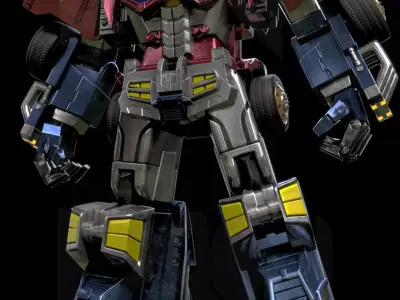 Transformers Cybertron Optimus Prime Galaxy Force Super Mode 3D model