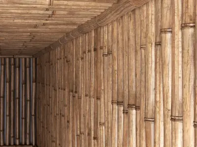 Bamboo ceiling 3D model