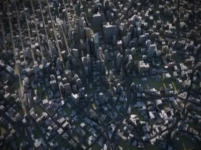 City 05 Low-poly 3D model