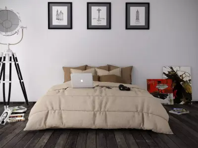 Bedroom minimalist Free 3D model