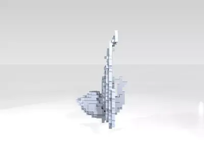 Peafowl Voxel 3D model