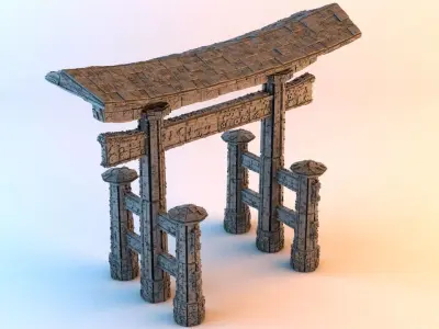 Sci-Fi Shapes - The Torii Low-poly 3D model