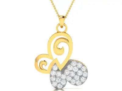 Women Pendant 3dm STL OBJ FBX Render Details 3D print model 20