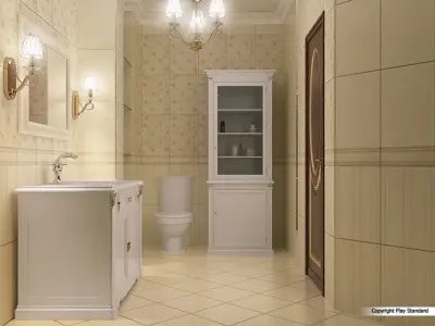 Bathroom in classical style 3D model