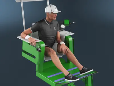  Elevated Chair with Tennis Umpire 