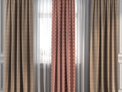 Curtain Set 216 3D model