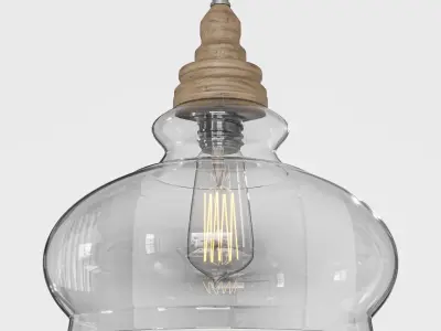 warmly-thalia-clear-glass-vintage-antique-hanging-light glass... 3D model