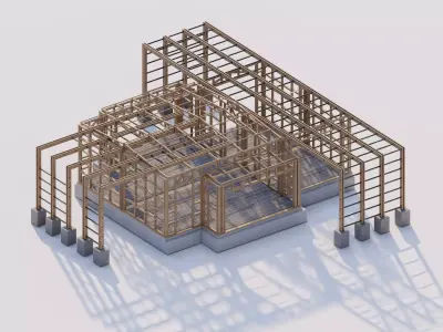 Structural engineering of wood frame buildings 3D model