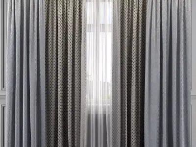 Curtain Set 302 3D model