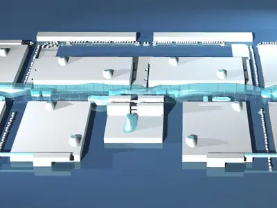 Fiera Milano trade fair center 3D model