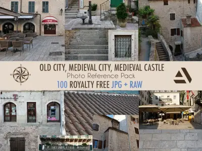 Photo Textures Reference Old City Medieval Houses Castle Texture