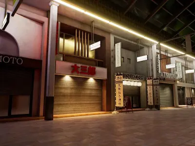 Japanese Shopping Street - Shoutengai Low-poly 3D model