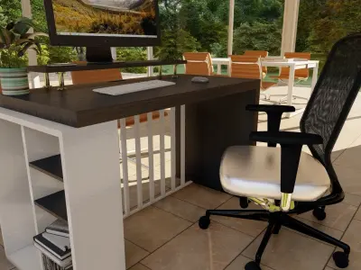 Desktop Modern Free 3D model