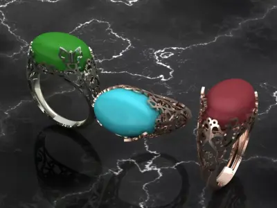 Turquoise Ring 3D print model