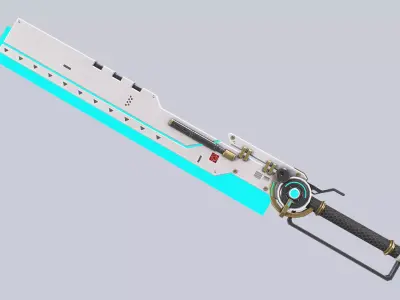 Scifi greatsword Low-poly 3D model