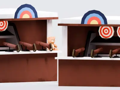 Amusement Park - Carnival Shooter Low-poly 3D model