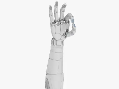 Cyborg arm shows OK 3D model