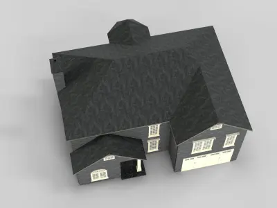 British House Design 12T1 Low-poly 3D model