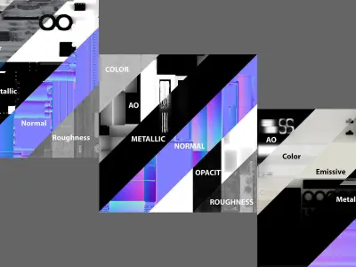 Hospital vintange pack Low-poly 3D model