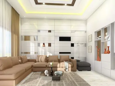 Modern Living Room Lumion 11 Interior Scene 3D model