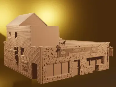 Satriale Pork Store - Sopranos Model PRE-SUPPORTED 3D print model