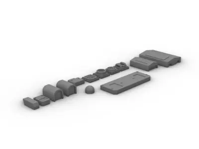 Sensors and Cameras Kitbash Pack 3D print model