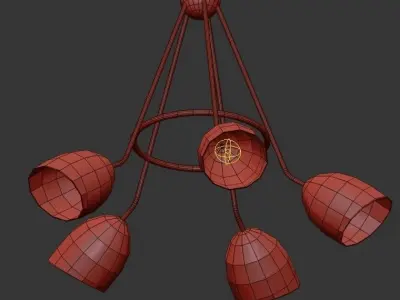 Byers Dimmable Chandelier 3D model