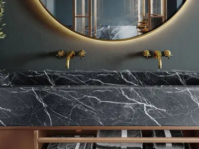 Room European Simplified Shower 3D model