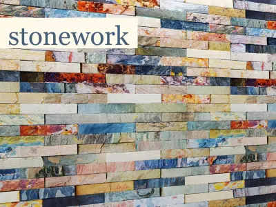 Stone wall slate 3D model