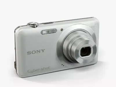 Sony DSC-W710 Silver compact digital camera Low-poly 3D model