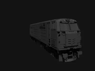 GE ES30ACI Locomotive Low-poly 3D model
