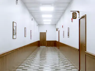 Corridor White Office Low-poly 3D model