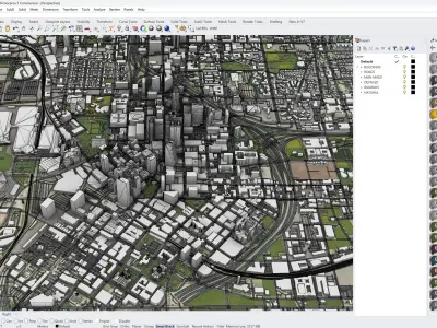 Atlanta -3D City Model Low-poly 3D model