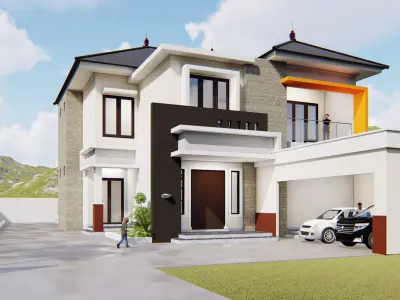 Modern House 02 use at Indonesia 3D model