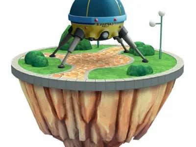 Lowpoly item Cartoon - Collection Low-poly 3D model